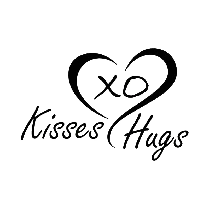 

Kisses And Hugs Heart Cute Funny Humor Sticker Car Window Bumper Fashion Personality Creative Vinyl Decal