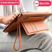 Чехол для планшета huawei MediaPad T3 8,0 KOB-L09 W09, защитный смарт-чехол Honor Play Pad 2, 8,0 дюйма, чехлы с бесплатной стеклянной пленкой