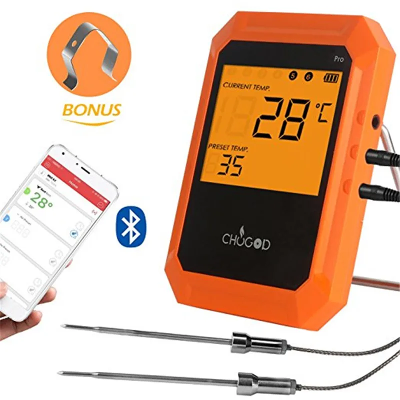 

Multifunction Six Channel Bluetooth Meat thermomete Professional Bluetooth Barbecue Thermometer Instruments