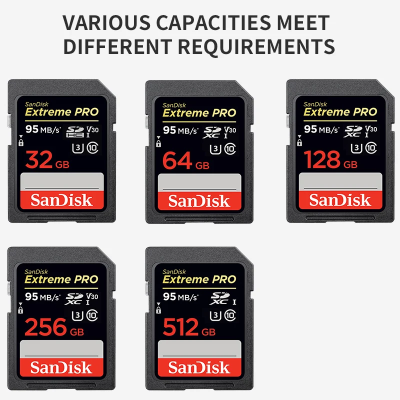 128 ГБ оригинальный SanDisk Extreme Pro 4 К HD SD карта памяти SDXC GPS карт C10 UHS I U3 flash карты для