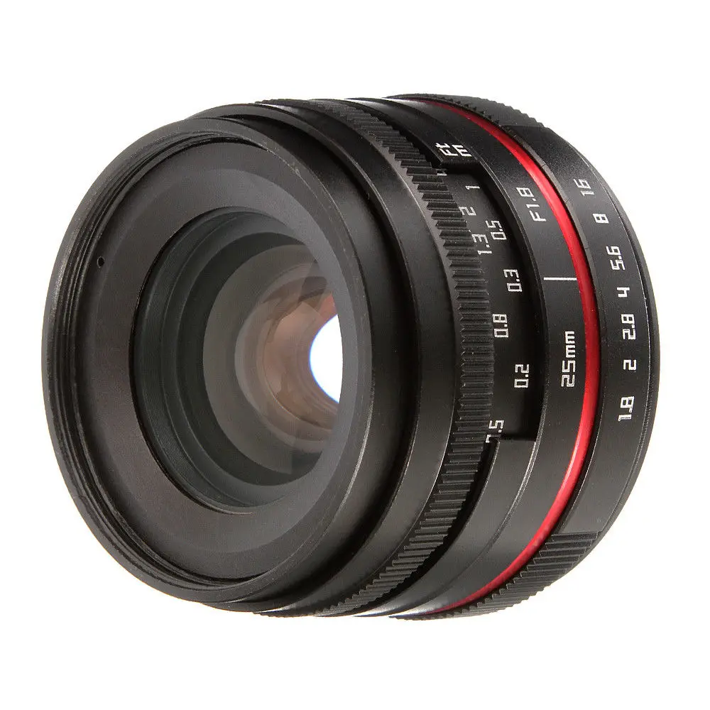 25mm F1.8 Prime Lens Manual Focus MF For Panasonic Olympus MFT M4/3 Mount GH4 GM1 GX8 G7 G9