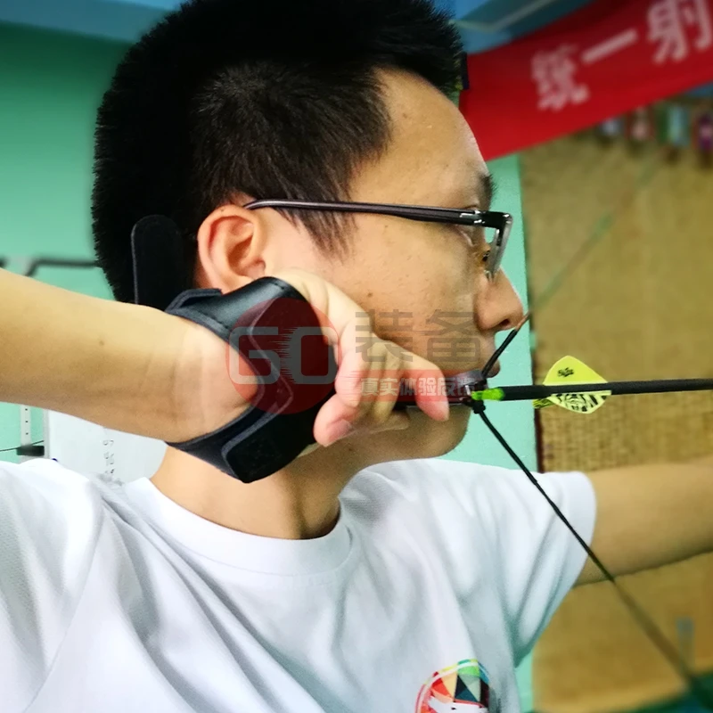 

CUPID wrist release compound bow release archery shooting finger-tab 360 degree rotating release with leather wristband