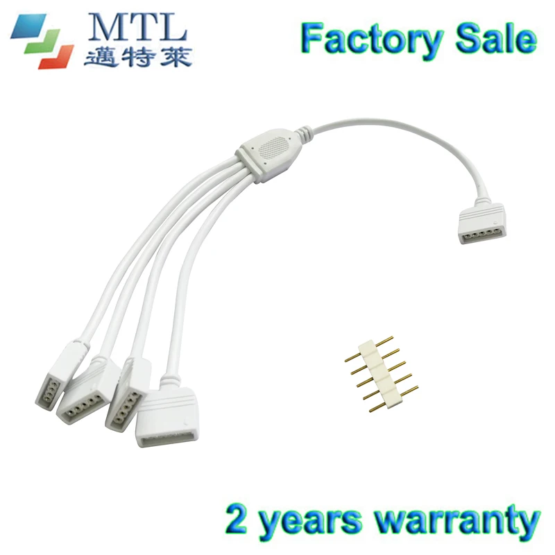 

RGBW 5 pin Splitter кабель 1 способ 5 способов штыревой разъем, 50 шт./лот, для RGBW светодиодные полосы 10 мм печатной платы, оптовая продажа с фабрики
