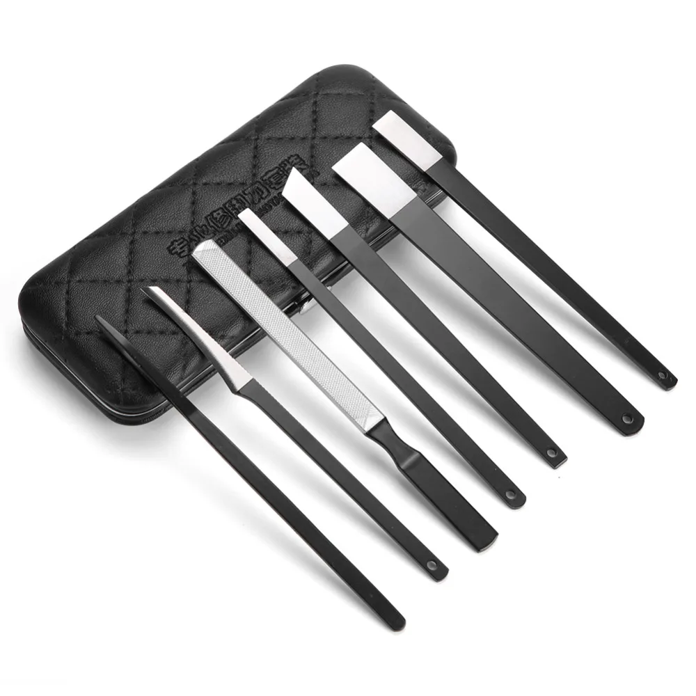 Профессиональный комплект ножниц для маникюра из нержавеющей стали, набор триммеров для стрижки ногтей, чехол