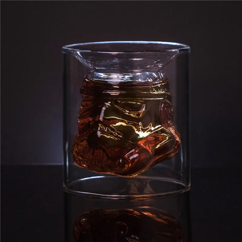 

150ml Star Wars Stormtrooper Double Wall Glass Cup Heat-resistant Crystal Beer Wine Whiskey Water Coffee Mug Bottle Drinkware