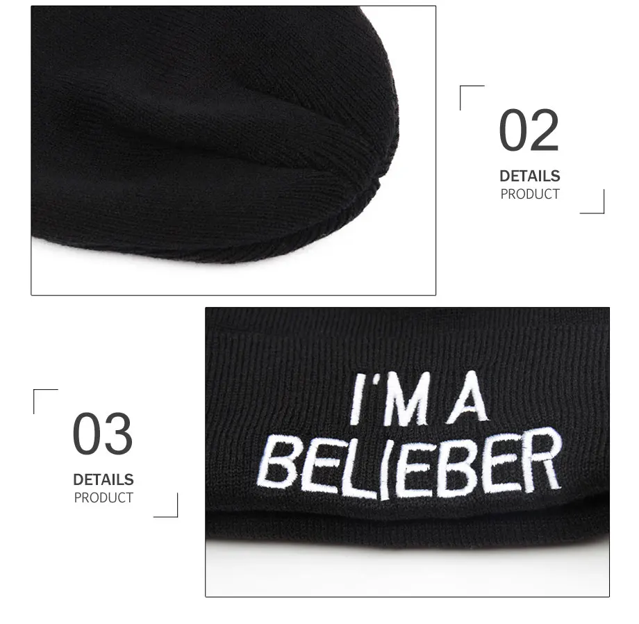 Unisex Winter Beanies For Girls Embroidery Soft And Warm (4)