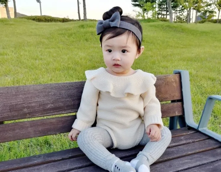 Winter Baby Girl Sweater Bodysuit for 3M to 24M Bebe Wool Long Sleeve