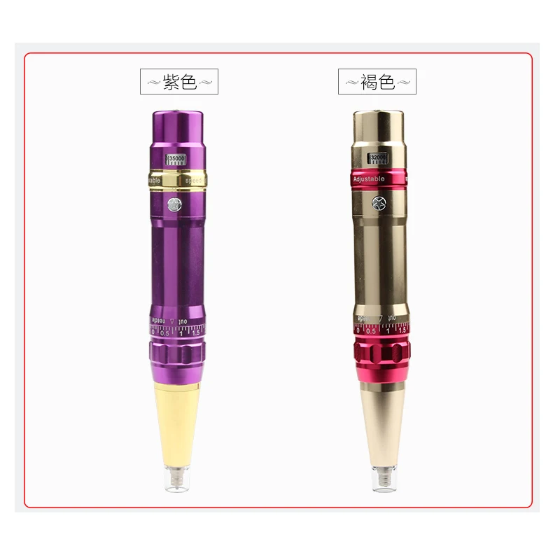 

Precise scale adjustment Permanent Makeup Machine Tattoo Pen Kits Electric Cosmetic Guns Set with 10pcs tips and micro needles