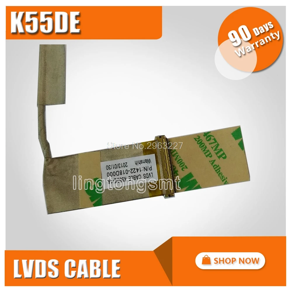

For Asus K55D K55DE K55DR K55N A55D 1422-018D000 K55DE LVDS CABLE Laptop LED LVDS LCD Video Flex Cable Screen