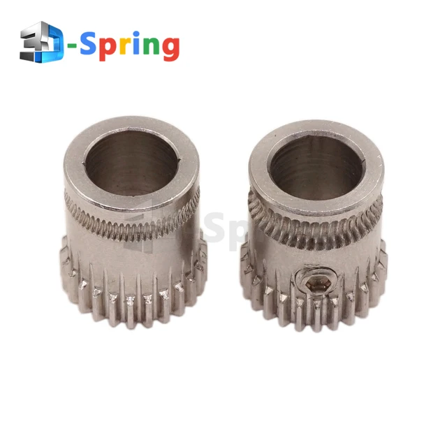 Best Price Dual Gear For Btech Extruder Drive Wheel Gear 8mm Bore Stainless Steel 25 Tooth Modulus 0.5 for 3D Printer 1.75mm 3mm Bondtech
