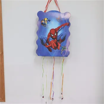 

1pcs Spiderman Cartoon Paper Folding Pinata Party Toy Game Bingo Boy Kid Birthday Party/Festival Decoration Supplies 49*27cm