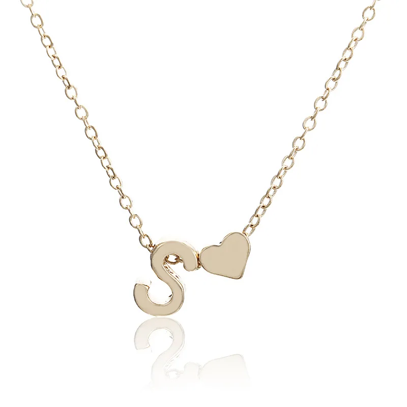 

ladies gold chain fashion jewelry accessories jewellery neckless choker chocker best friends letter heart pendant necklace women