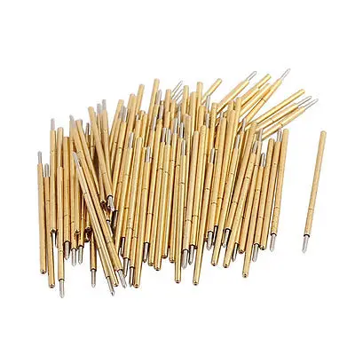 

100pcs P058-B 0.58mm Dia 15mm Length Metal Spring Pressure Test Probe Needle