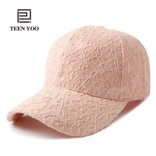 Модные Бейсбол шляпа хлопок кружева Твердые Для женщин Snapback шапки любовника Спорт на открытом воздухе Повседневное солнца Шапки нейлон крепежная лента