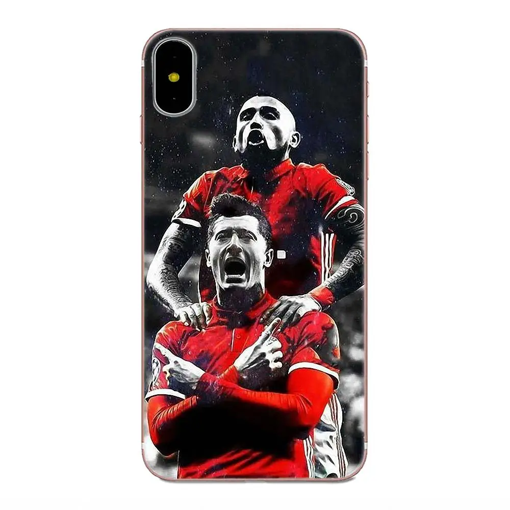 Мягкий ТПУ Капа Чехол Футбол Lewandowski для Apple iPhone 4 4S 5 5C 5S SE 6 6S 7 8 Plus X XS Max XR