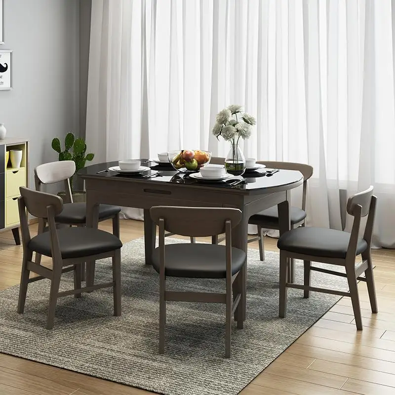 Da Pranzo A Manger Moderne Set Pliante Meja Makan Piknik Masa Sandalye Wooden Round Tablo Bureau Mesa De Jantar Dining Table