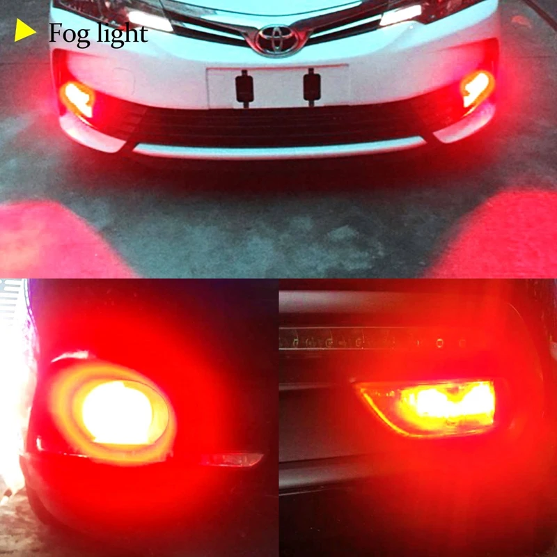 YaaGoo bright fog lights LED DRL bulbs,red,9006 HB4 