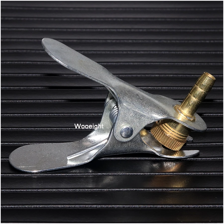 Wooeight 1Pc New 6mm Zinc alloy inflatable Car Truck Tire Clamp Brass Valve Air Pump Chuck Clip Tire Valve Collet Pneumatic Pump (2)