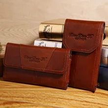 Винтажная мужская сумка на пояс из натуральной воловьей кожи, кошелек для сотового/мобильного телефона, чехол для телефона, набедренный пояс, сумка для денег