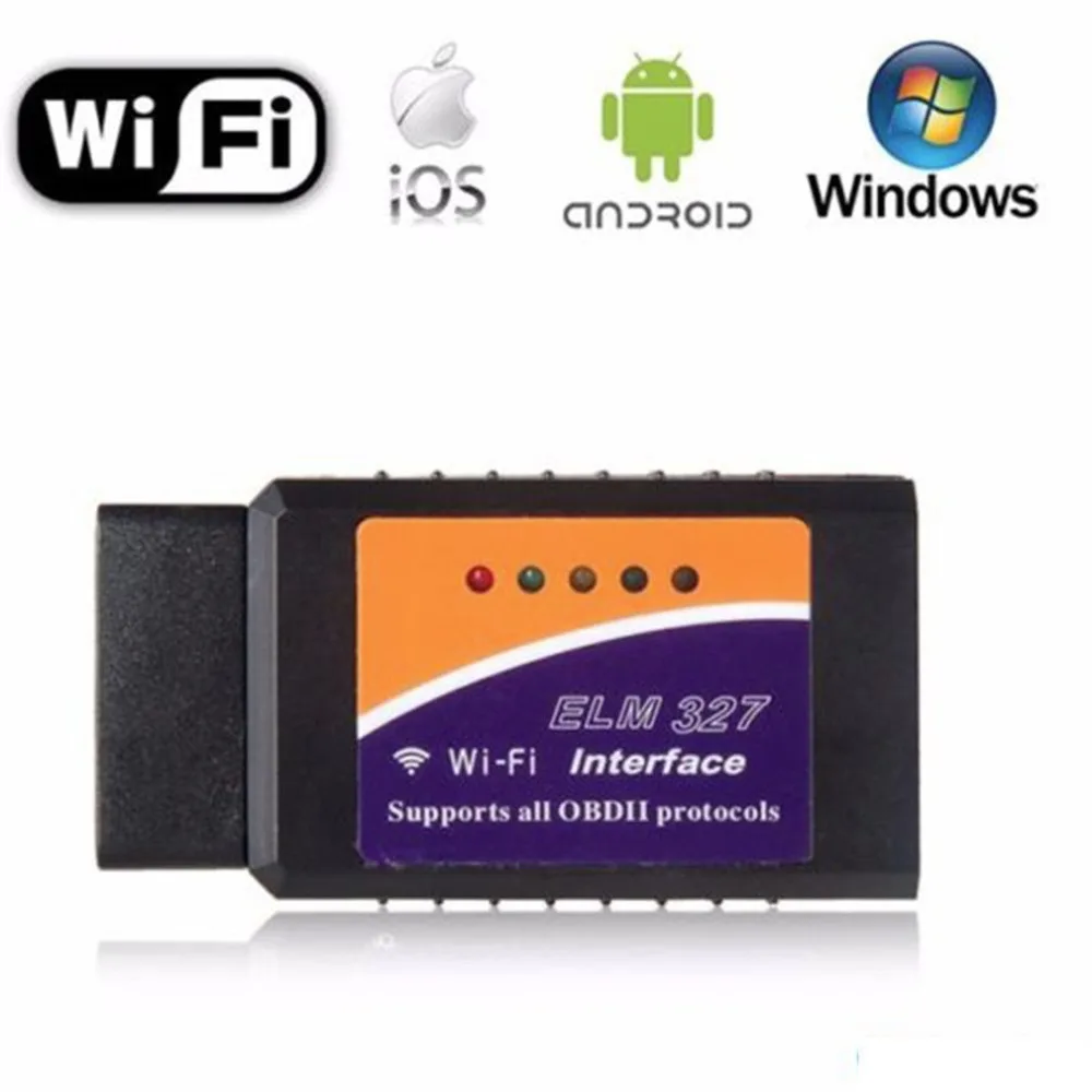 Мини V1.5 ELM327 WiFi ELM 327 OBDII автомобильный диагностический инструмент OBD2 считыватель кода сканер для Android PC IOS WiFi ELM 327