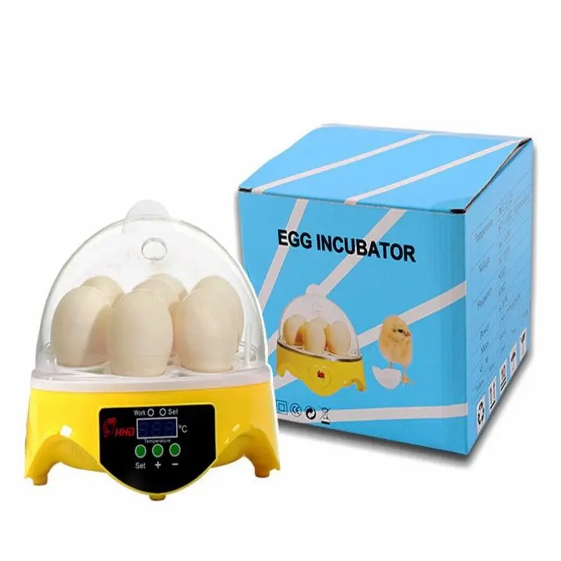 

Newest 7 Eggs Automatic Brooder Turning Incubator Chicken Hatcher Temperature Control