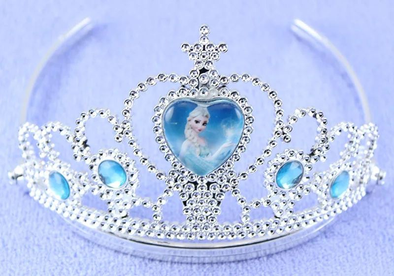 2015 New Frozen Crown Princess Elsa Cosplay Plastic Crown Tiara Girls
