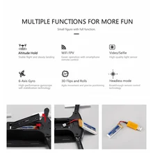 Jjrc H37 Foldable Pocket Selfie Drone With Camera Wifi Fpv Quadcopter Rc Drones Phone Control Helicopter Mini Dron Fly Copter