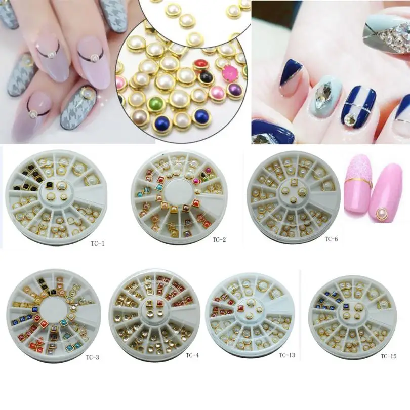 Nail Metal Frame Ceramic Decoration Small Component 3D Sticker SP04 Drop shipping | Красота и здоровье