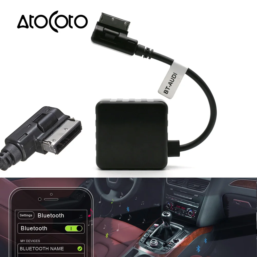 

Car Bluetooth Wireless Module Aux Cable Adapter for VW AMI MDI MMI 3G Socket Media Interface for Audi Radio Stereo Audio Input