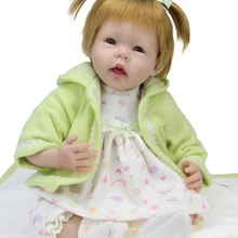 Силиконовые Reborn Baby Doll игрушки девочек Brinquedos игровой дом игрушки, реалистичные моделирование девушка спящего ребенка год Рождественские подарки