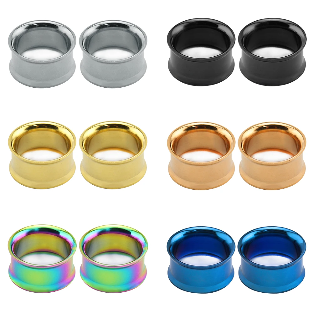 Stainless Steel Double Flared Screwed Tunnels Plugs Trendy Expander