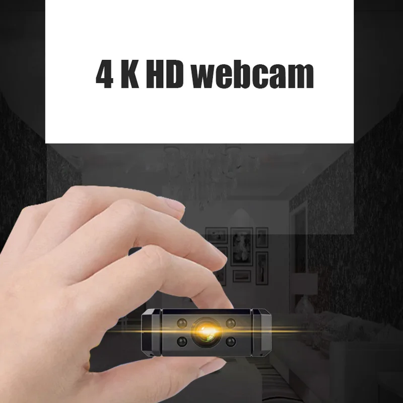 

4K HD 140 - degree wide Angle camera webcamBuilt-in WIFI battery Support the TF card night vision function Rotate 180 degrees