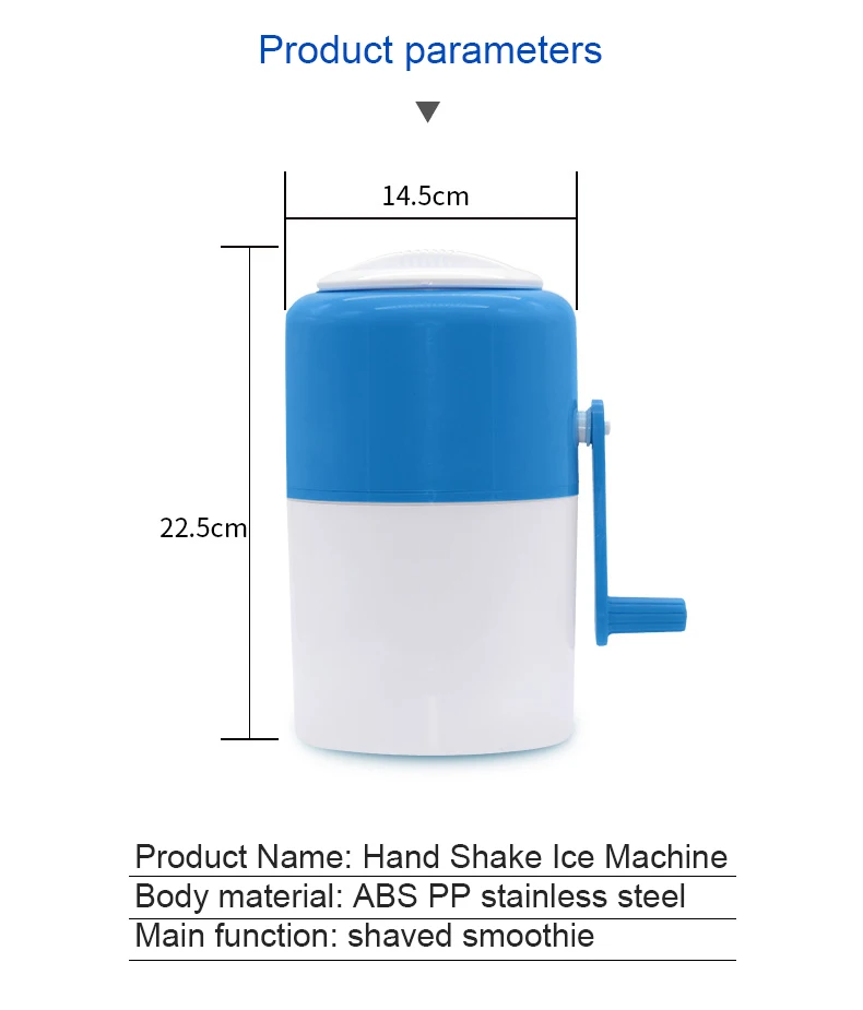 Ручная дробилка льда, бритва, рукоятка, мини машина для бритья льда, сделай сам, измельчение мороженого, измельчение снега, конус, дробилка