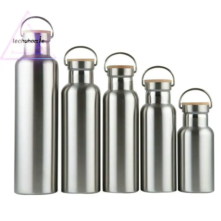 

Stainless Steel Double Wall Water Bottle Sports Leakproof Jar with Lid for Travel Yoga Cycling Hiking Camping 0.35/0.5/0.75L/1L