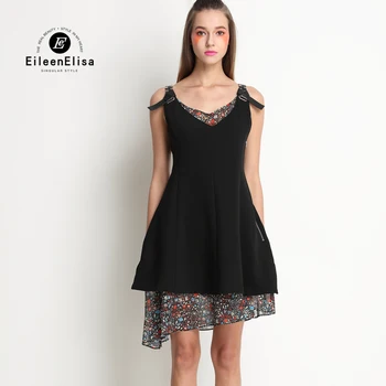

Runway Summer Dress 2017 Women Fashion Sleeveless Floral Print Patchwork Luxury Dresses