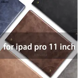 Для iPad Pro 11 из искусственной кожи чехол тонкий смарт принципиально для нового Apple 2018 защитный Стенд планшеты кожи