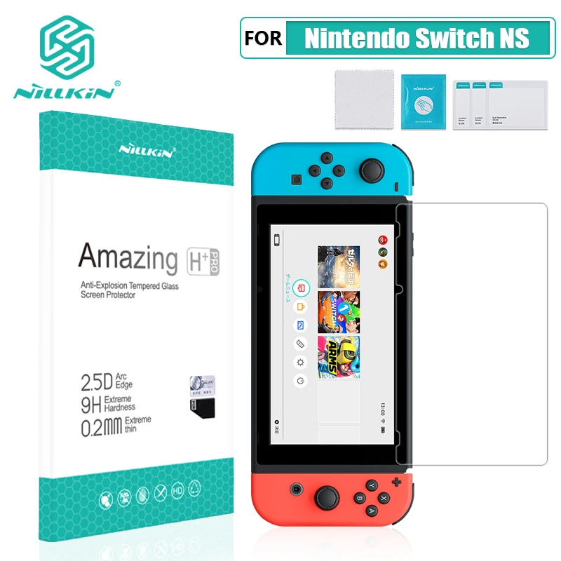 Цена Для nintendo Switch NS Стекло Экран протектор NILLKIN Amazing H + PRO с уровнем твердости 9H закаленное Стекло для nintendo switch ns Стекло протектор
