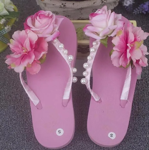 Женские дизайнерские Вьетнамки; популярная повседневная обувь на плоской подошве; Вьетнамки; открытые шлепанцы с цветочным узором; Летняя обувь - Цвет: Шоколад