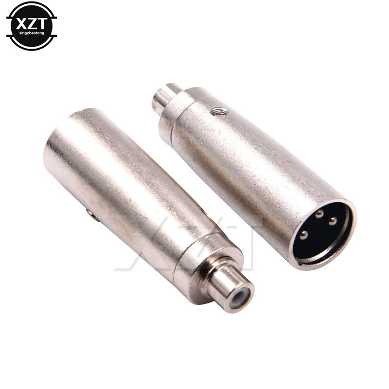 

Hot Sale 3 Pin XLR Plug Male to RCA Female Audio Jack Adapter Connector Applied on Microphone Amplifier