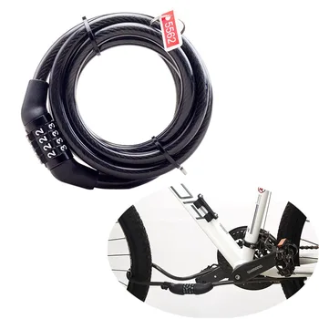 

Universal Road MTB Mountain Bike Bicycle Anti-theft Wire Lock Electric Cable Lock with 4 Bit Password Outdoor Cycling Protect