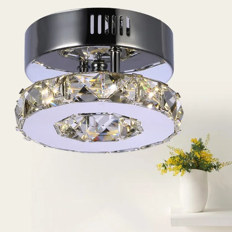 Кольцо с украшением в виде кристаллов светодиодный потолочный светильник Luminaria потолочный светильник проход вход подвесной светильник для дома освещение