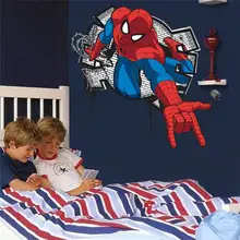 

Spiderman Super Heroes Wall Stickers Kids Boy Room Decoration Avengers Home Bedroom Pvc Decals Cartoon Movie Mural Art Posters
