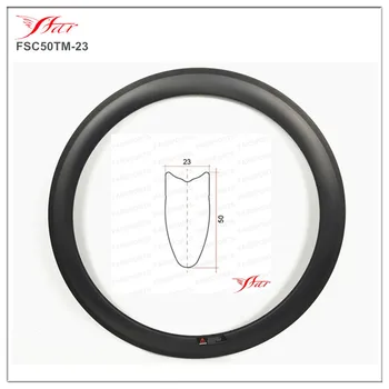 

Disc brake Farsports FSL50-TM-23 Tubular 50mm 23mm U shape carbon fiber disc brake tubular rim,road no brake cycling rim 50