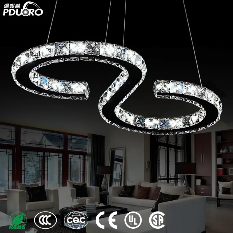 

Clear LED Ring Light Fixture LED Pendant Lustre Lighting Flush Mounted LED Circles Lamp for Dining room Bedroom