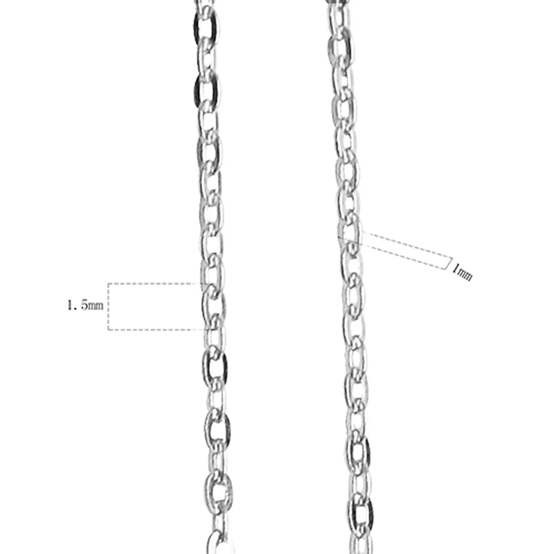 Beadsnice серебряная цепочка из стерлингового серебра 925 пробы ювелирный материал Овальные Цепочки для изготовления ожерелья продается метром ID33870