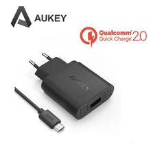 Aukey PA-U28 18W USB 2.0 Wall Charger with 3.3ft Micro USB Cable for Android Smartphones