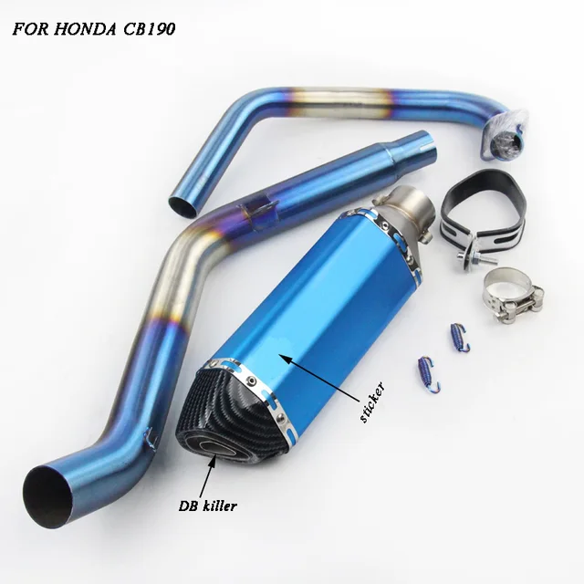 Whole Set Motorcycle Exhaust Muffler Silencer Pipe Connecting Front