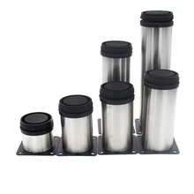 4 шт. регулируемые по высоте мебельные ножки из нержавеющей стали квадратные металлические ножки для стола для телевизора, шкафа, дивана, опорного уровня мебели