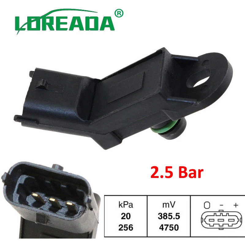 10PCS X 2.5 Bar Boost Sensor Pressure 55219294 223653795R 8200155613