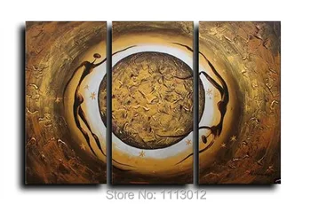 

Hand Painted Canvas Oil Painting 3 Panel Set Modern Abstract Knife Dancing Girl Home Decoration Wall Art Picture For Living Room